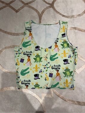 Princess and the Frog athletic crop top